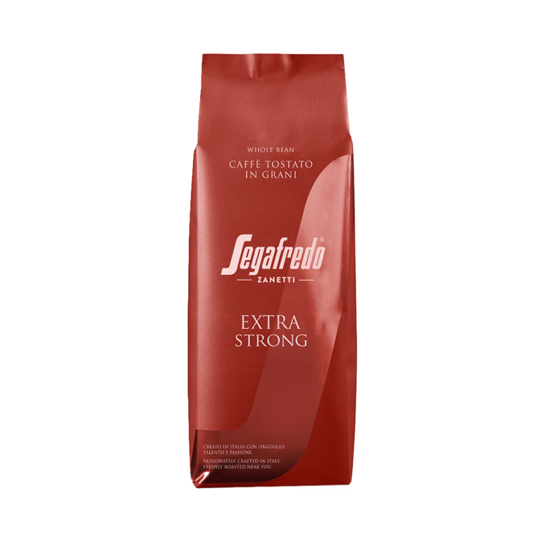Produktbild: Kaffee Segafredo Extra Strong ganze Bohne, 1000 g, aromaversiegelte Verpackung.